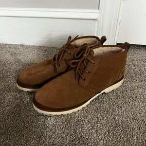 Ugg Men’s Brown Suede Fur Ankle Boots